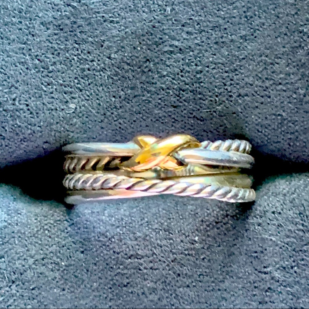 David Yurman X Crossover Ring with 18k Gold